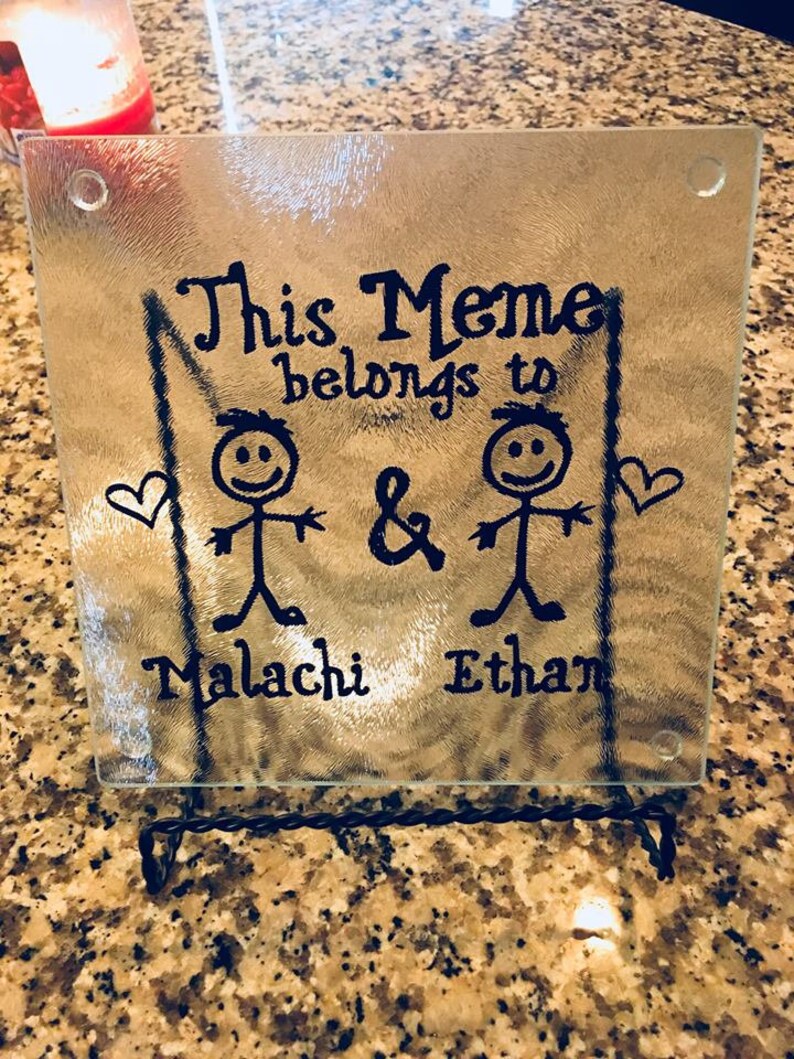 Mothers Day gift Cutting board Glass cutting board Etsy