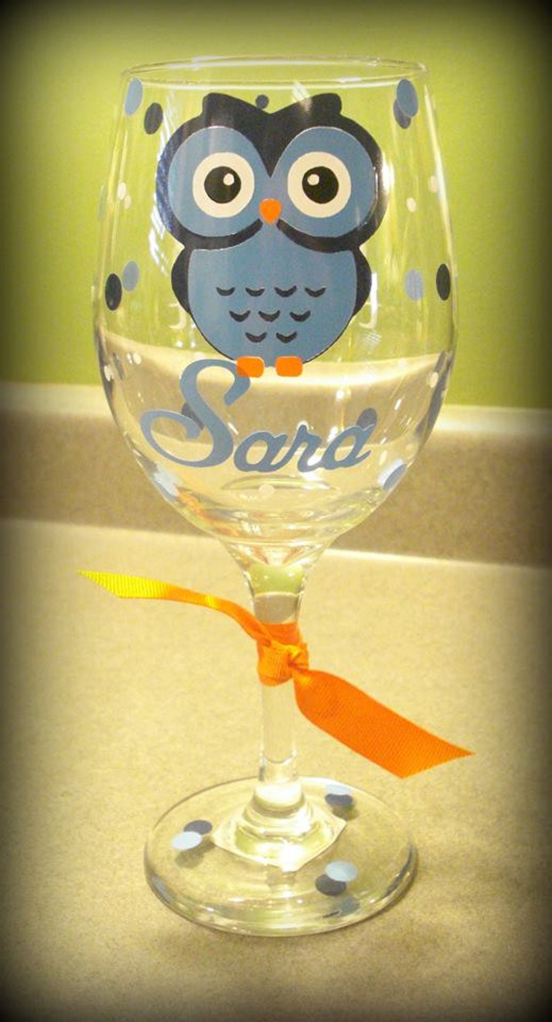 Personalized Wine Glass owl Drink to That, Owl Wine Glass, Personalized
