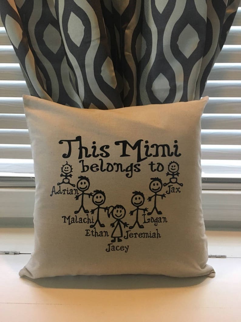 This Grandma Belongs To Personalized Throw Pillow Cover Etsy