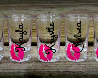 Shot glass, Shot glasses, Personalized Shot Glasses, Custom Shot Glasses, Wedding Shot Glasses, Wedding Favors, Set of 5 Wedding Part Gift