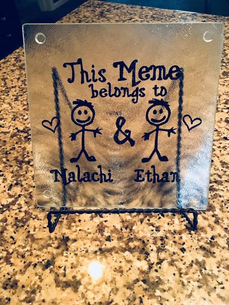 Mothers Day gift Cutting board Glass cutting board Etsy