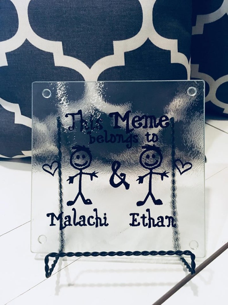 Mothers Day gift Cutting board Glass cutting board Etsy