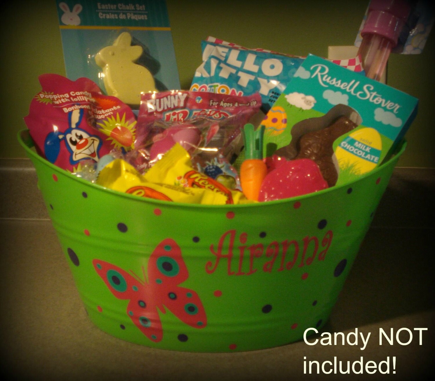 Butterfly Easter Basket Butterfly Bucket Personalized Easter Etsy