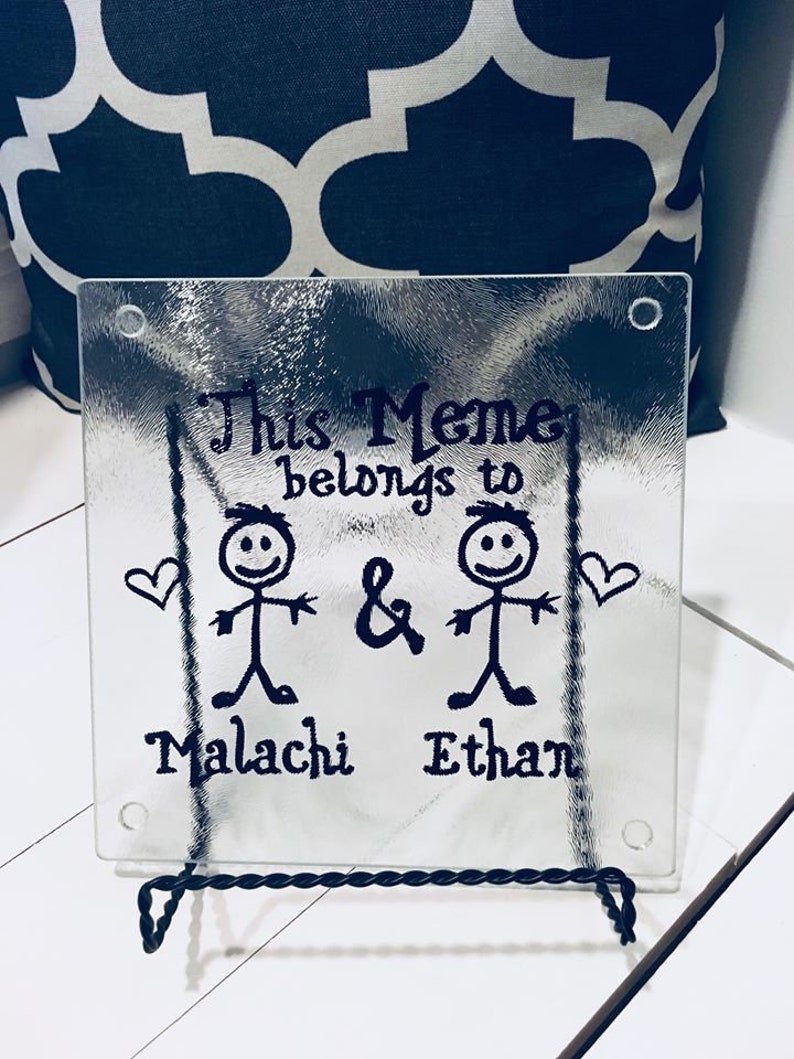 Mothers Day gift Cutting board Glass cutting board Etsy