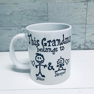 Personalized Grandma Gift / Grandpa Coffee Mug / This grandma belongs to / Customized grandma gift / custom grandpa gift / Grandparents