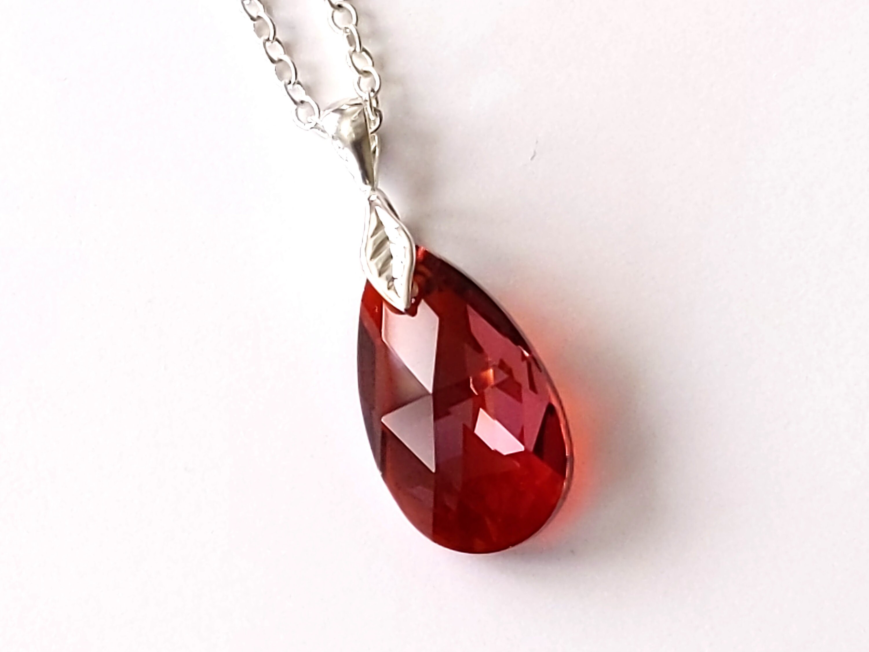 Red teardrop necklace clearance
