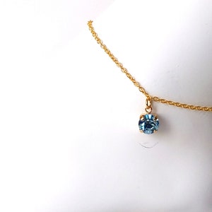 Aquamarine Crystal Anklet, Beach Wedding Jewelry, Dainty Gold Anklet, Bridesmaids Jewelry Gifts, Blue Anklets, Choose Your Color
