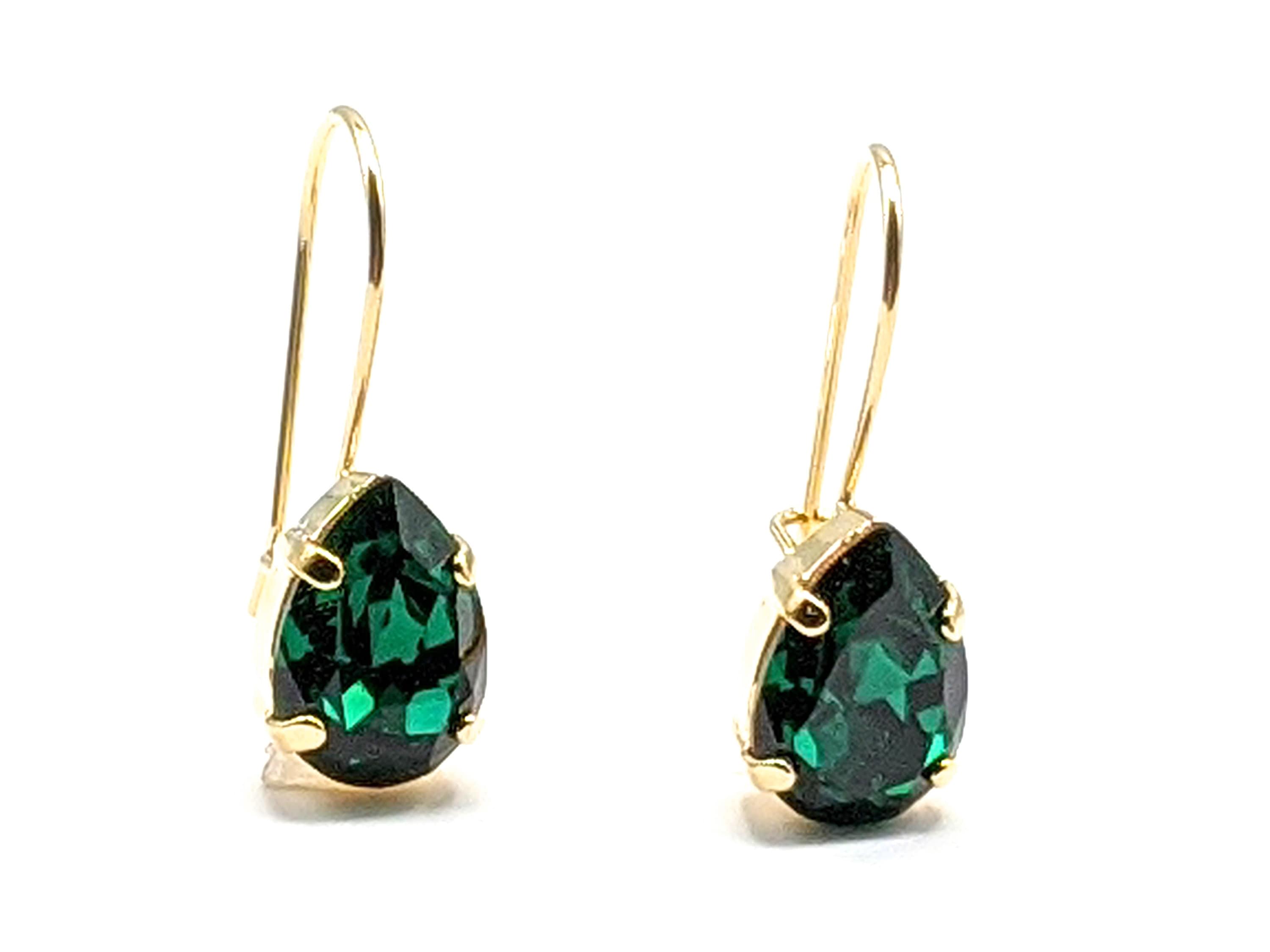 Emerald Teardrop Earrings Bridesmaids Jewelry Gifts Emerald | Etsy