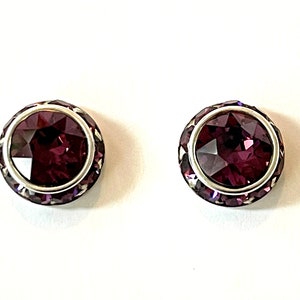 Amethyst Crystal Earrings, Purple Stud Earrings, Silver Stud Earrings, Christmas Gifts, Holiday Jewelry Gifts, Amethyst Stud Earrings