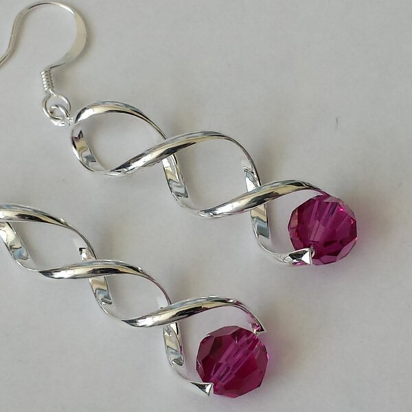 Rose Crystal Earrings, Pink Dangle Earrings, Swarovski Drop Earrings, Gifts for Her, Whimsical Earrings, Crystal Earrings, 50% OFF