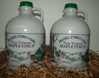 Pure Vermont Maple Syrup, 100% Organic, 1 Gallon (Ships as two half gallons)