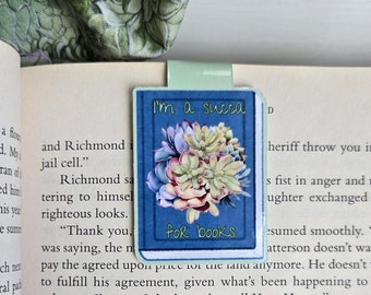 Succa For Books Magnetic Bookmark: Succulent Library Gift