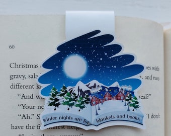 Mountains Magnetic Bookmark: Winter Reading Gift