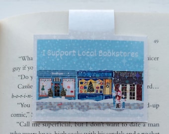 Bookstore Magnetic Bookmark, Shop Local, Christmas bookmark, Library Bookmark, Bookish, Booktok, Bookstagram