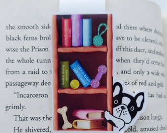 Dog Magnetic Bookmark, Christmas bookmark, Library Bookmark, Bookish, Booktok, Bookstagram