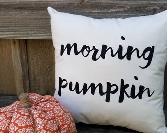 Morning Pumpkin Pillow Cover Etsy
