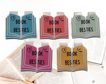 Book Besties Magnetic Bookmarks, BFF bookmark, Library Bookmark, Bookish, Booktok, Bookstagram