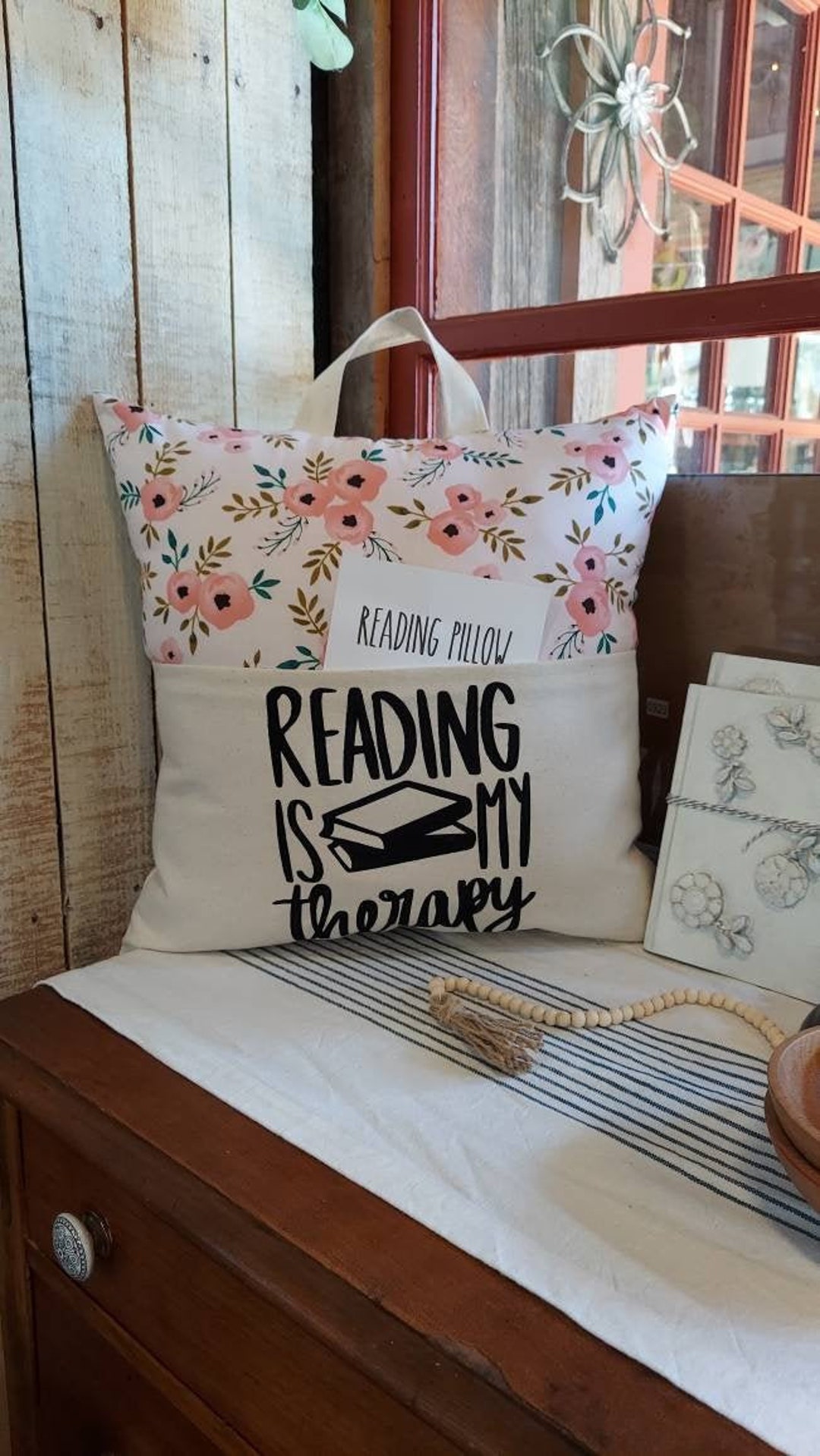Homebody Reading Pillow Cover, Book Lover, Reading Pillow Cover