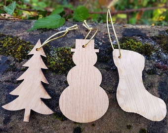 Whisky barrel Christmas tree decoration-holiday decor-tree decoration made in Scotland-set of 3 different designs