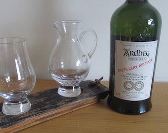 Whisky Barrel tasting tray - Glencairn glass/jug holder - whiskey flight tray