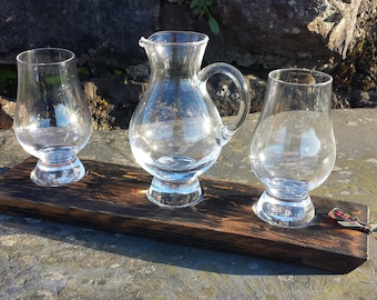Whisky Barrel glassholder (stave only no glassware) -whiskey flight tray - whisky barrel tasting tray