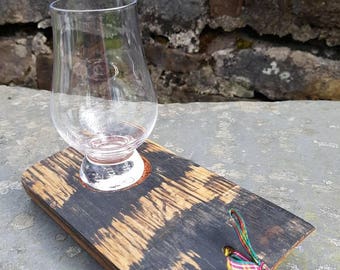 Whisky Barrel tasting tray-whiskey flight tray -gift for whisky lover-gift for men