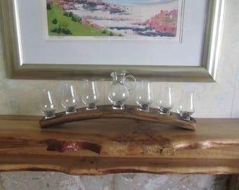 Whisky Tasting Tray with 6 Glencairn glasses and water jug