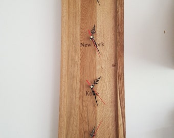 Whisky Barrel World Time Clock-made to order-Reloj de barril de whisky reciclado- Regalo para trotamundos