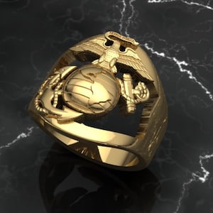 Marine Corps Open Faced Ring
