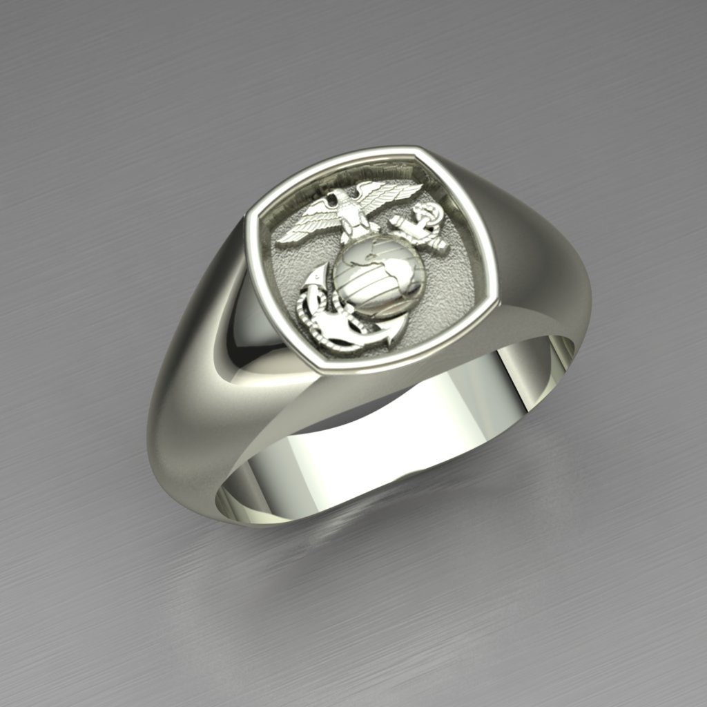 Men's Marine Corps Ring - Etsy