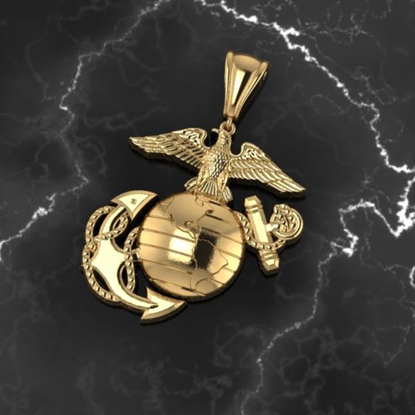 USMC Gold EGA Pendant