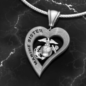 Marine Sister Heart Pendant