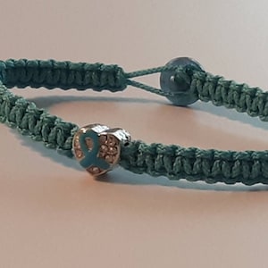 Light Blue Awareness Bracelet / Prostate Cancer / Addisons Disease / Graves Disease / Thyroid Disease / Cushing Syndrome Awareness Bracelet