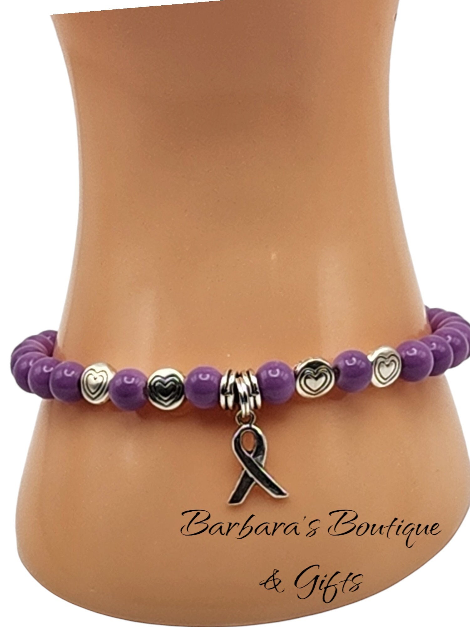 Adjustable Bracelets Purple Ribbon Bracelet Pancreatic Cancer