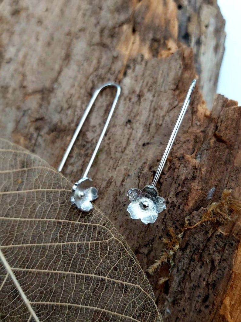 Cherry Blossom earrings Handmade in 925 Sterling silver Etsy