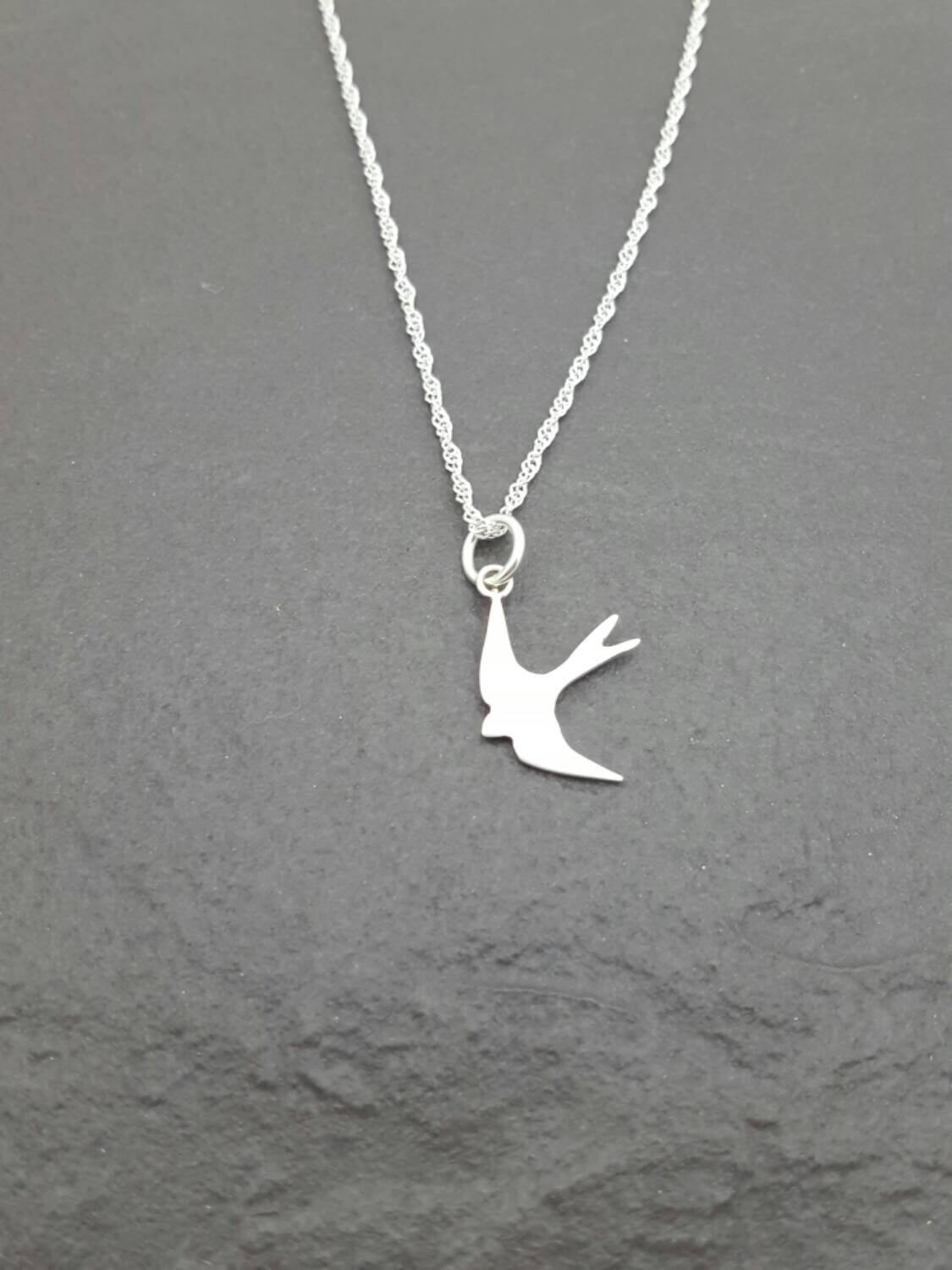 Swallow Bird Pendant/necklace/charm Handmade 925 Sterling - Etsy UK