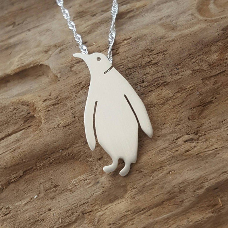 Handmade 925 Sterling silver Penguin pendant/necklace/charm Etsy