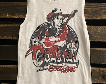 Coastal Cowgirl muscle tank top