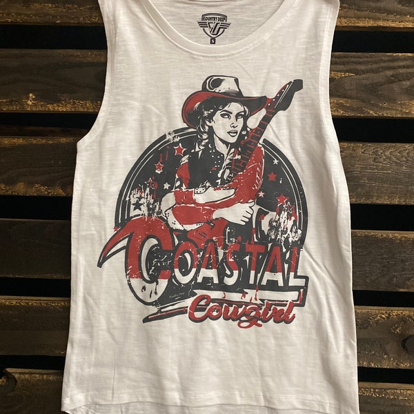 Coastal Cowgirl muscle tank top