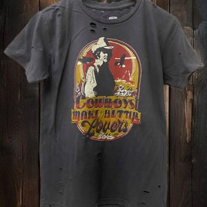 Cowboys Make Better lovers distressed in Navy