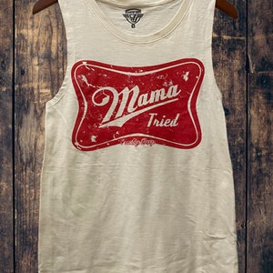 Country Deep Mama Tried muscle tank top