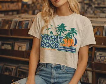 Relaxed cropped T-shirt uit de jaren 80 van Yacht Rock