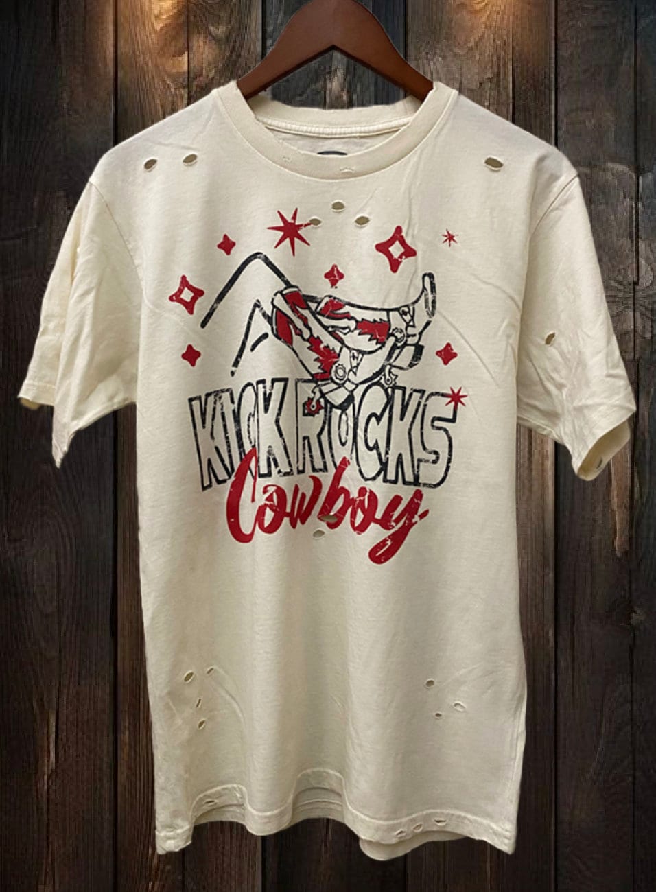 Kick Rocks Cowboy Distressed Unisex T Shirt - Etsy