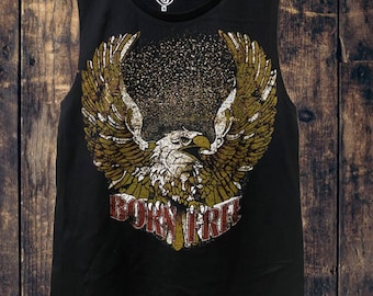 Country Deep Born Free Muscle Tank top