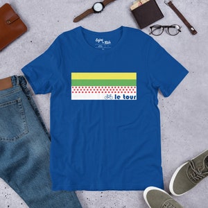Tour de France 4 classements des maillots - t-shirt vintage unisexe à manches courtes