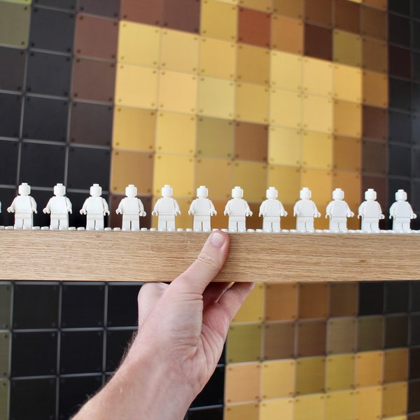 Oak Minifigure Desktop Display Stand (for 16 figs)