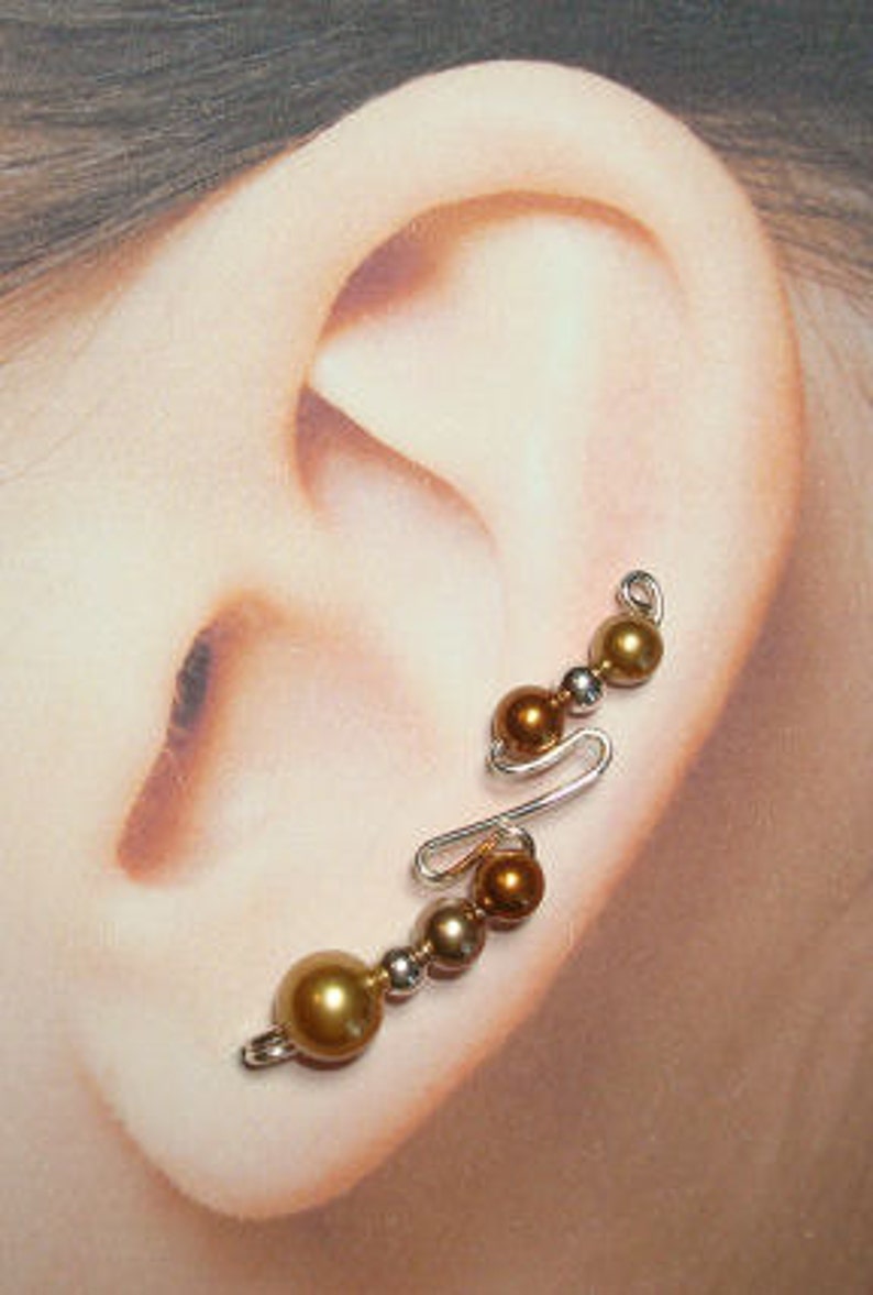 Climbing Earrings Double Hook Style Custom Made Etsy