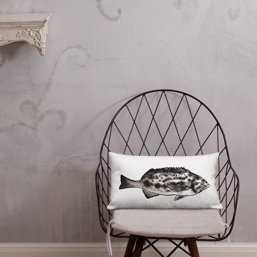 Rockfish Pillow Etsy
