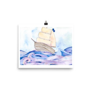 Schiff Kunstdruck