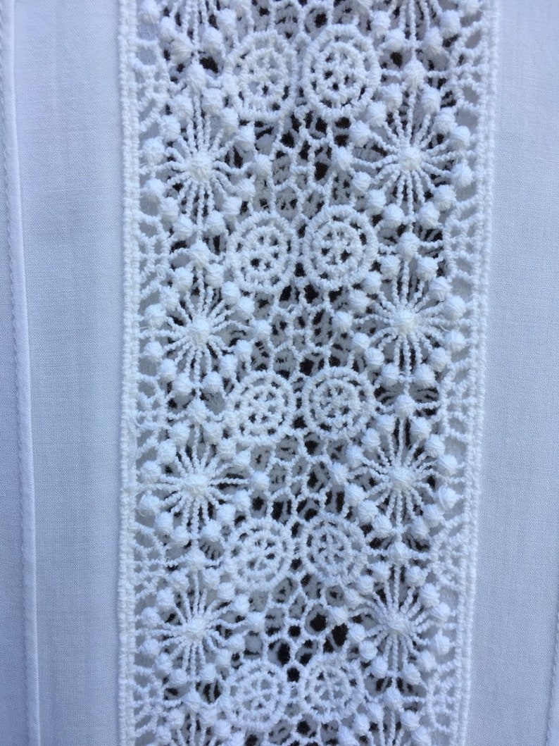 White Crochet Lace Blouse cotton and rayon